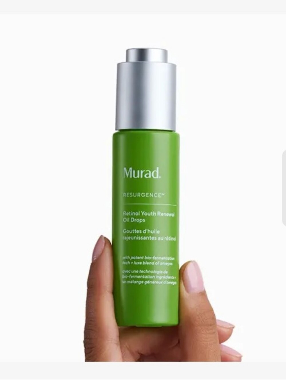 Murad Retinol Youth Renewal Oil Drops — Green with Silver Cap
